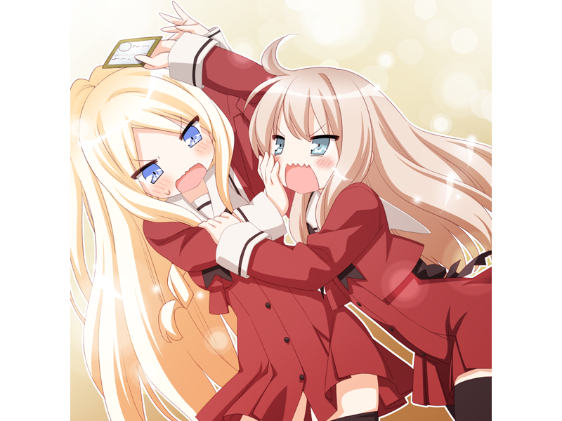kawamura reo and shitogi eris (sono hanabira ni kuchizuke wo) drawn by kani_biimu