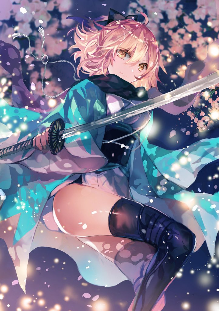 okita souji (fate and 1 more) drawn by rioka_(southern_blue_sky)