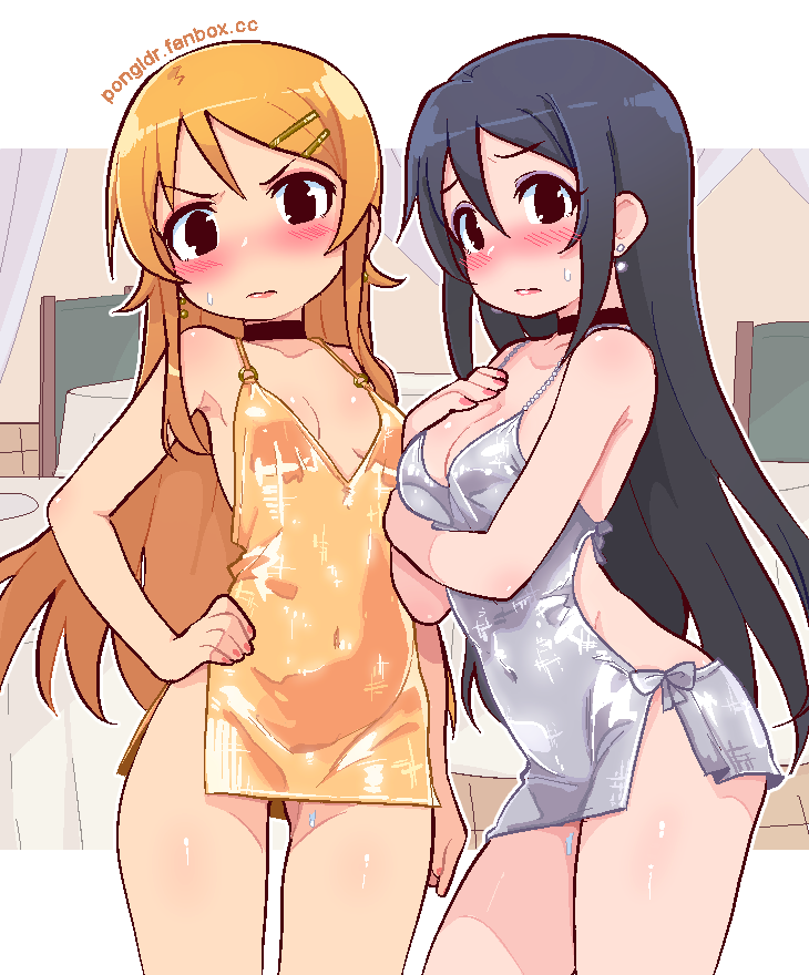 kousaka kirino and aragaki ayase (ore no imouto ga konna ni kawaii wake ga nai) drawn by pongldr