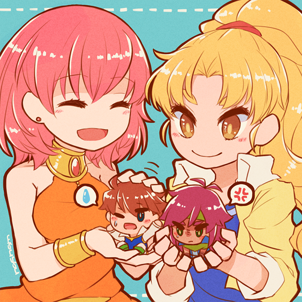 lenna charlotte tycoon, faris scherwiz, bartz klauser, and krile mayer baldesion (final fantasy and 1 more) drawn by sunagimo_(nagimo)