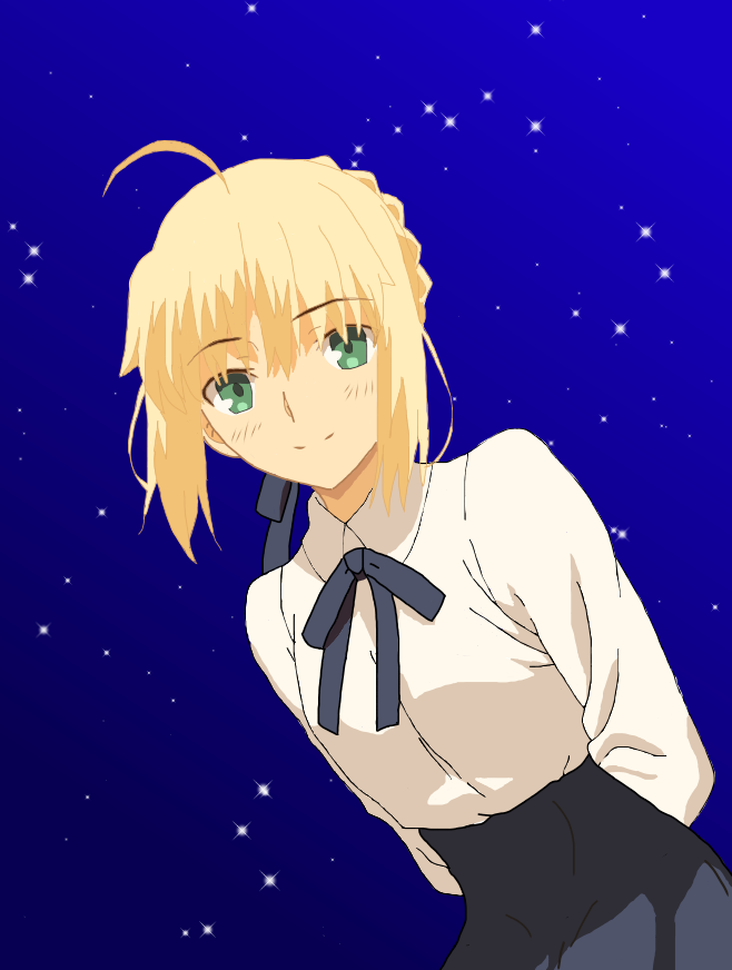 artoria pendragon and saber (fate and 1 more) drawn by iftra