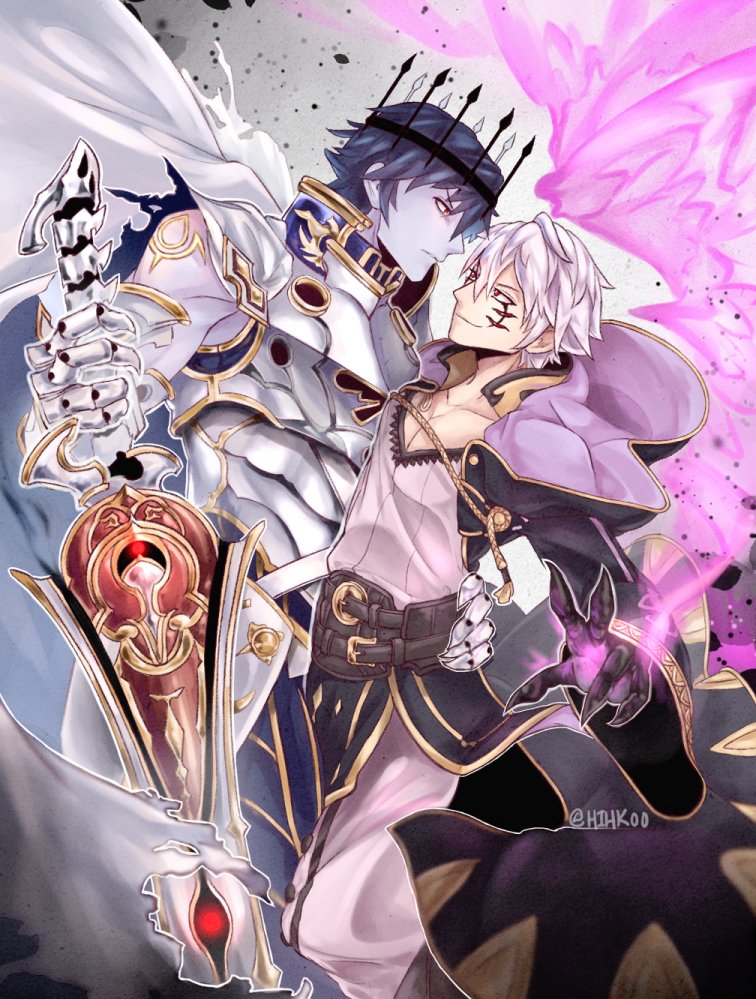male robin and chrom (fire emblem and 2 more) drawn by hihkoo