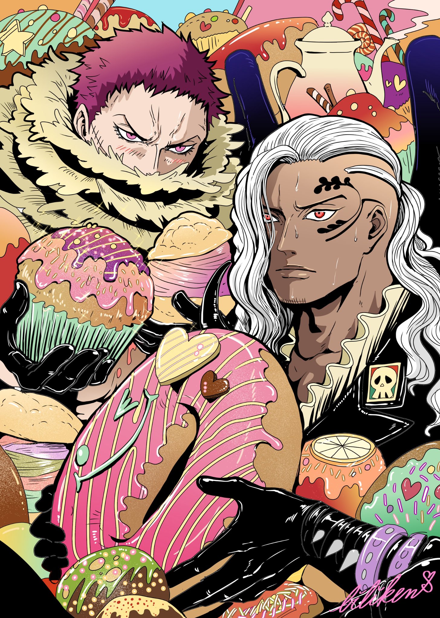 Charlotte Katakuri And King One Piece Drawn By Biliken Danbooru