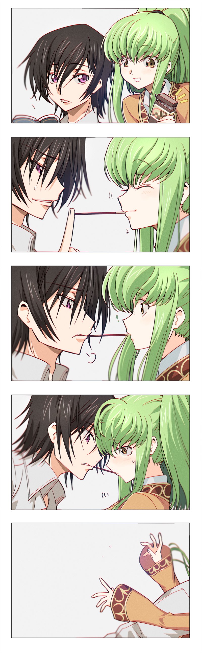 c.c. and lelouch vi britannia (code geass) drawn by creayus