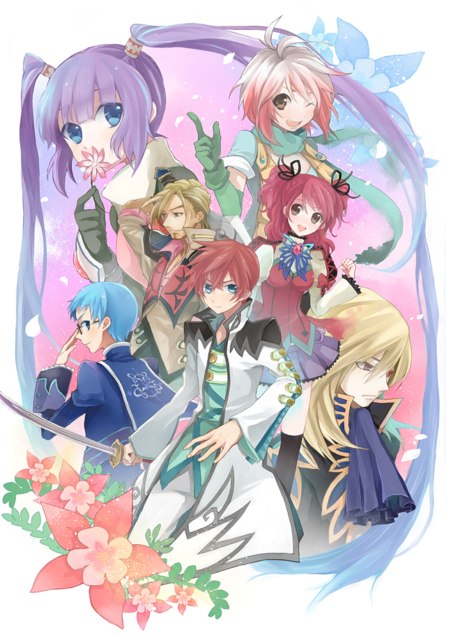 sophie, asbel lhant, cheria barnes, pascal, hubert ozwell, and 2 more (tales of and 1 more) drawn by hama_(sleeps)