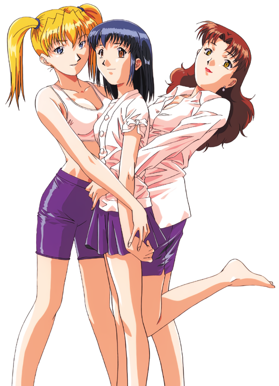 mary kenjitt, yakabe youko, and mitsusawa haruka (refrain love 2) drawn by takigawa_kazuo