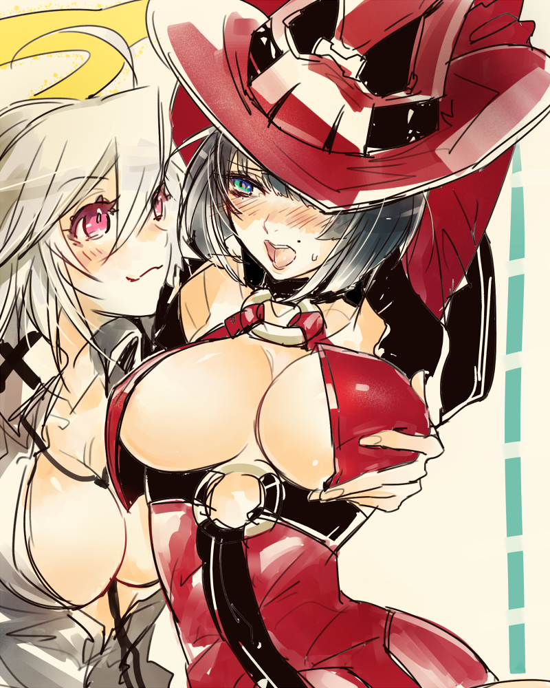 jack-o' valentine and i-no (guilty gear and 1 more) drawn by oro_(sumakaita)