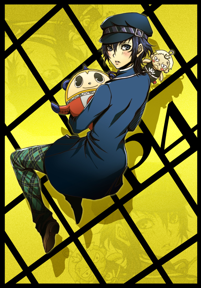 shirogane naoto, tatsumi kanji, and kuma (persona and 1 more) drawn by debuneko