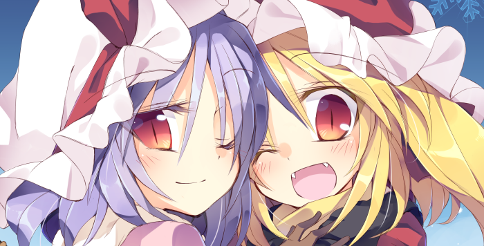 remilia scarlet and flandre scarlet (touhou) drawn by satou_kibi