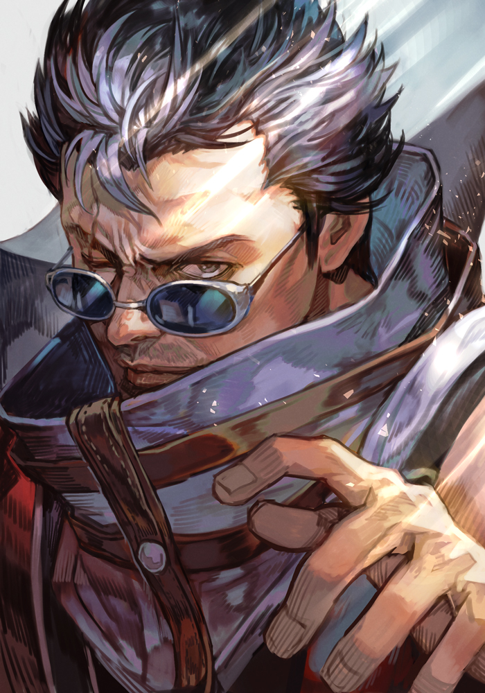 auron (final fantasy and 1 more) drawn by hungry_clicker