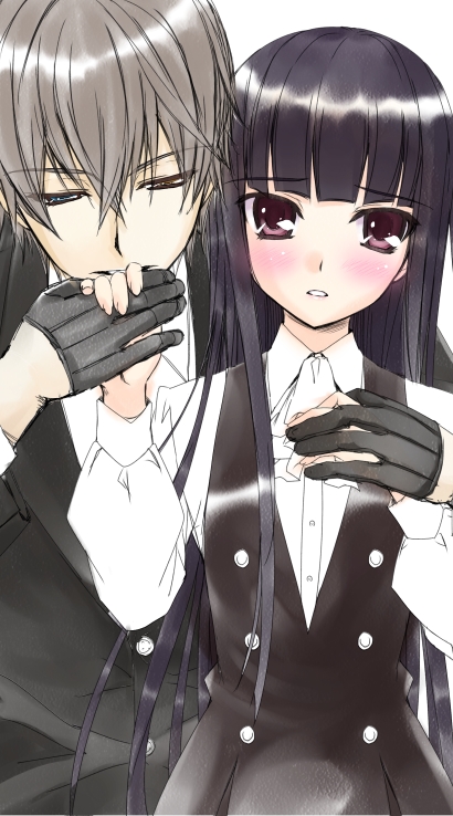shirakiin ririchiyo and miketsukami soushi (inu x boku ss) drawn by yukiusagi_(gaballscreen&blaze)