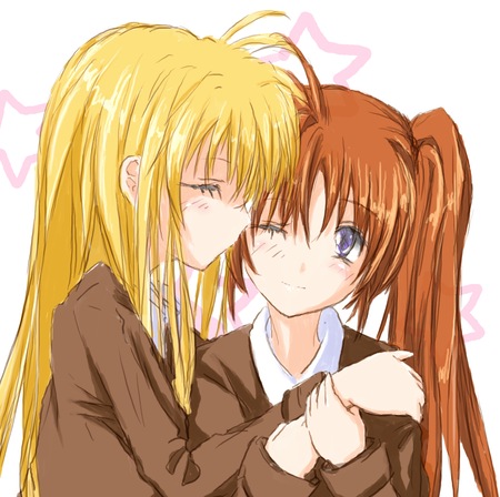 fate testarossa and takamachi nanoha (lyrical nanoha and 1 more)