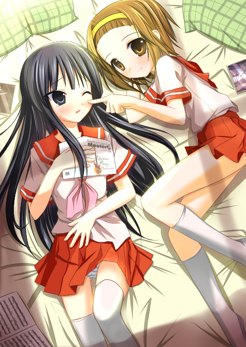 akiyama mio and tainaka ritsu (k-on!) drawn by mycstea