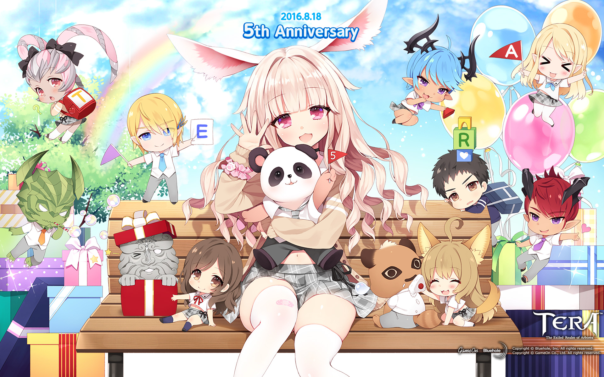Elin Castanic Popori And High Elf Tera Online Drawn By