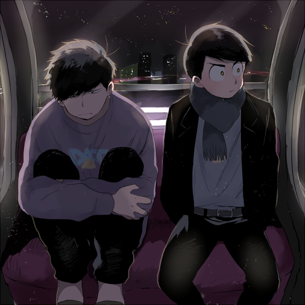 matsuno karamatsu and matsuno ichimatsu (osomatsu and 1 more) drawn by himoshiki