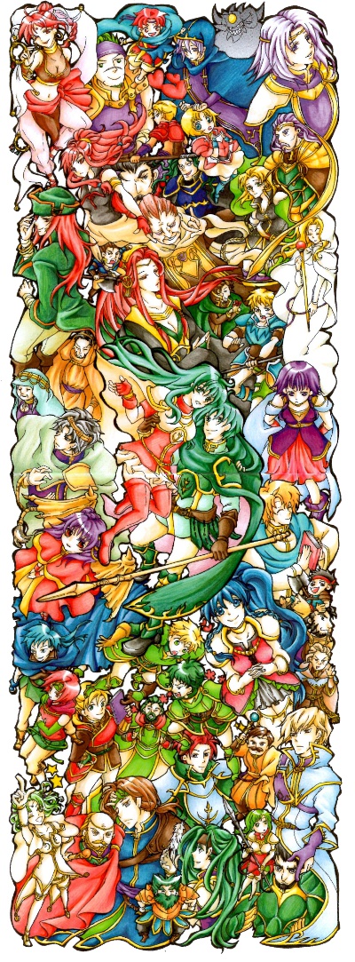 eirika, ephraim, myrrh, tana, lute, and 39 more (fire emblem and 1 more) drawn by shirou_(artist)