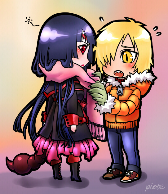 viral and adiane (tengen toppa gurren lagann) drawn by piote