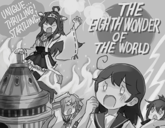 kongou, inazuma, ushio, and akebono (kantai collection and 1 more) drawn by saiguchi_otoufu