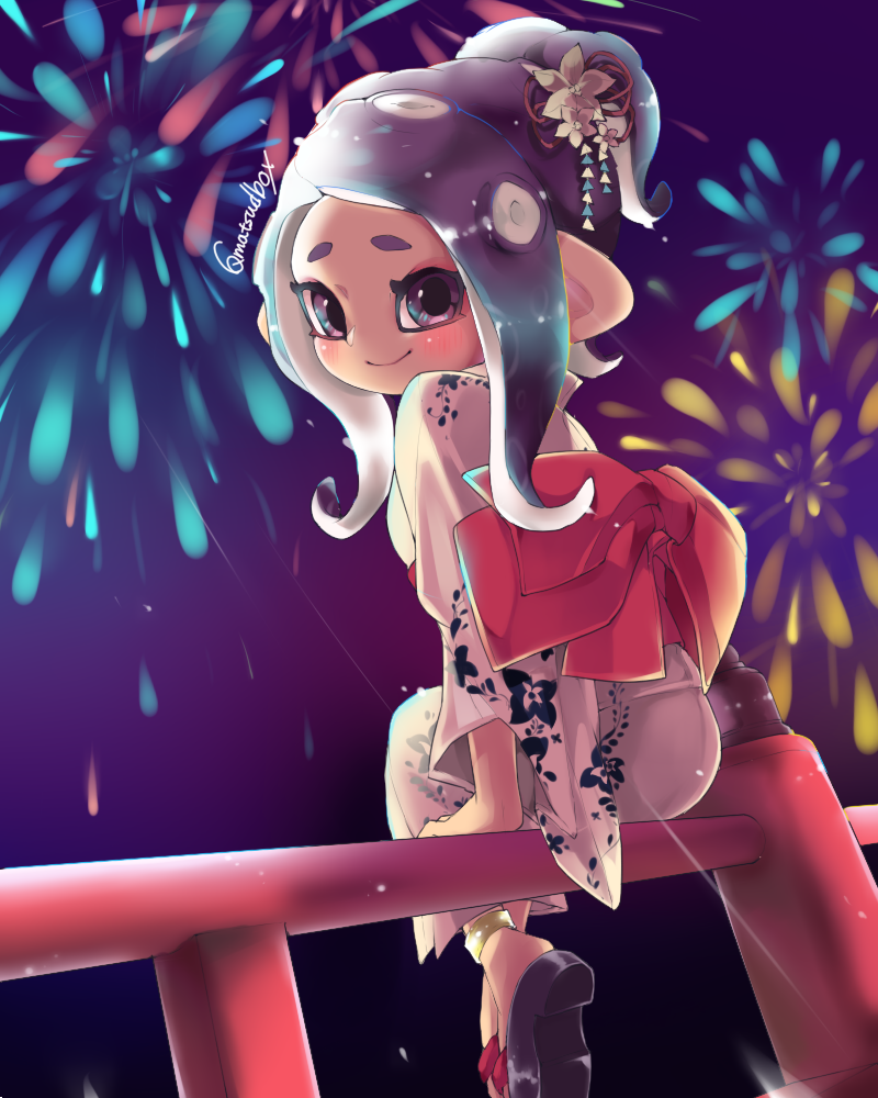 octoling player character and octoling girl (splatoon) drawn by matsushita_(matsudbox)