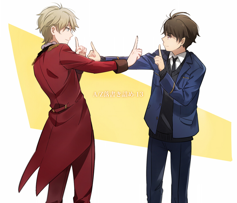 slaine troyard and kaizuka inaho (aldnoah.zero) drawn by aki_(neyuki41028)