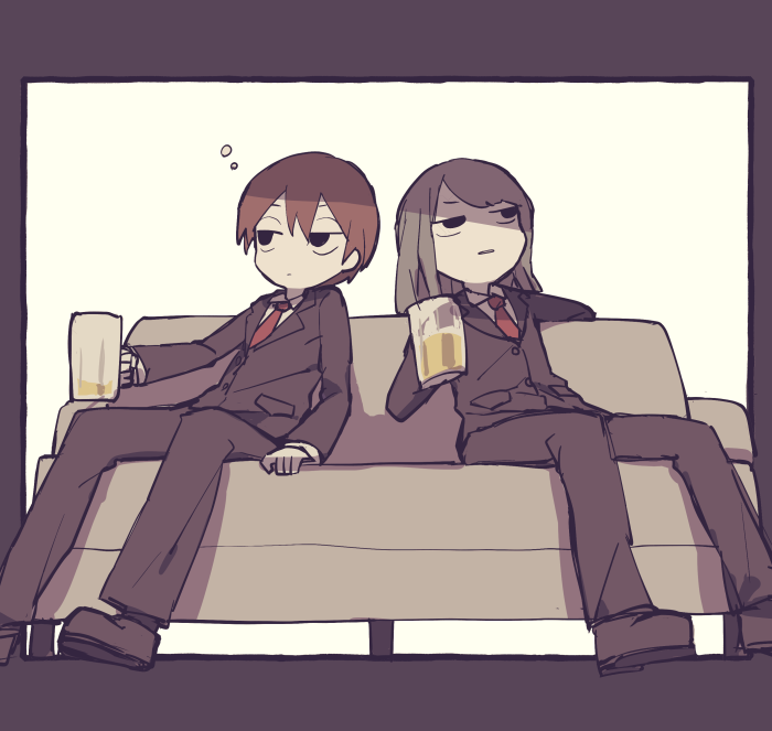 nugget and employee (project moon and 1 more) drawn by makino_(727me727)
