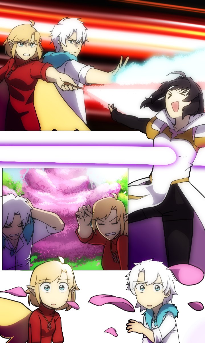 fujimaru myriam, fujimaru nicholas, and fujimaru zoe (original and 2 more) drawn by lazyartlazy12