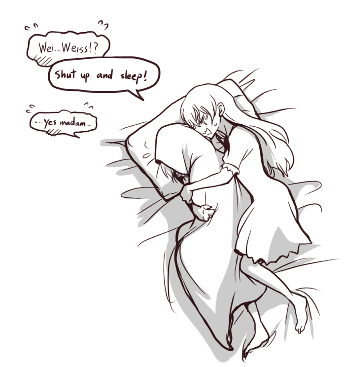 ruby rose and weiss schnee (rwby) drawn by kuma_(bloodycolor)