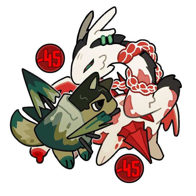 yi sang, hong lu, drifting fox, and yinglong (project moon and 1 more) drawn by flaw_eight