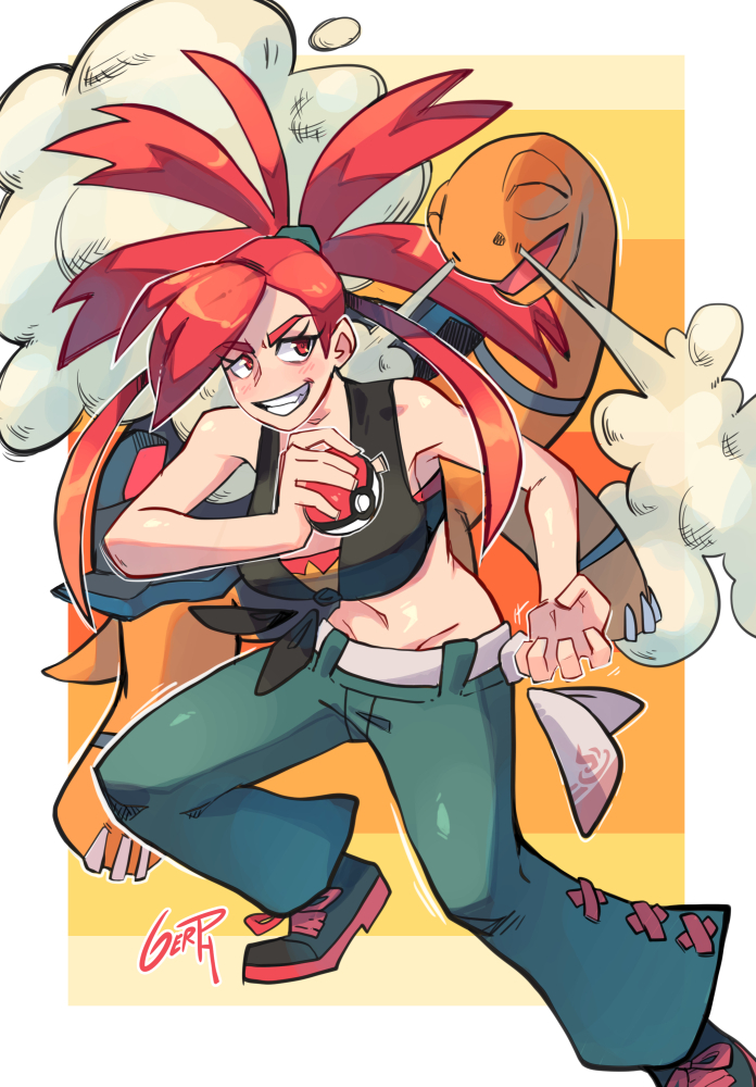 flannery and torkoal (pokemon and 1 more) drawn by gerph
