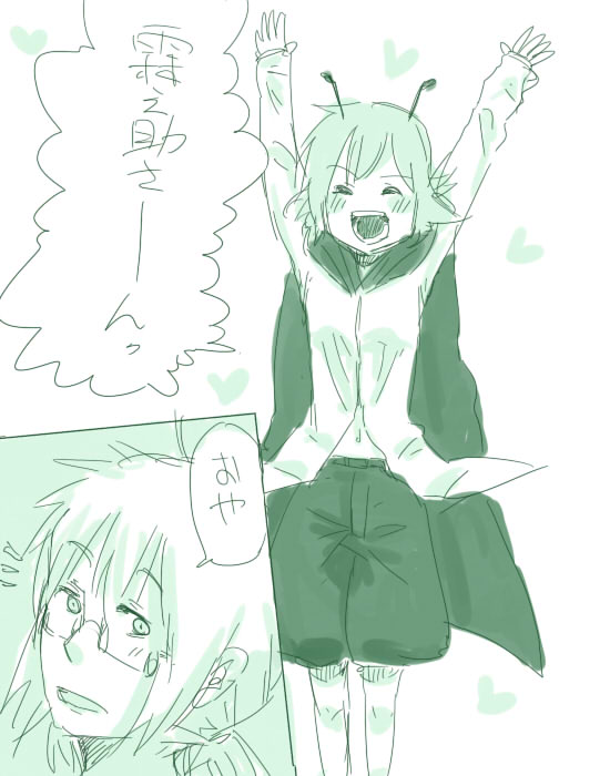 morichika rinnosuke and wriggle nightbug (touhou) drawn by junda