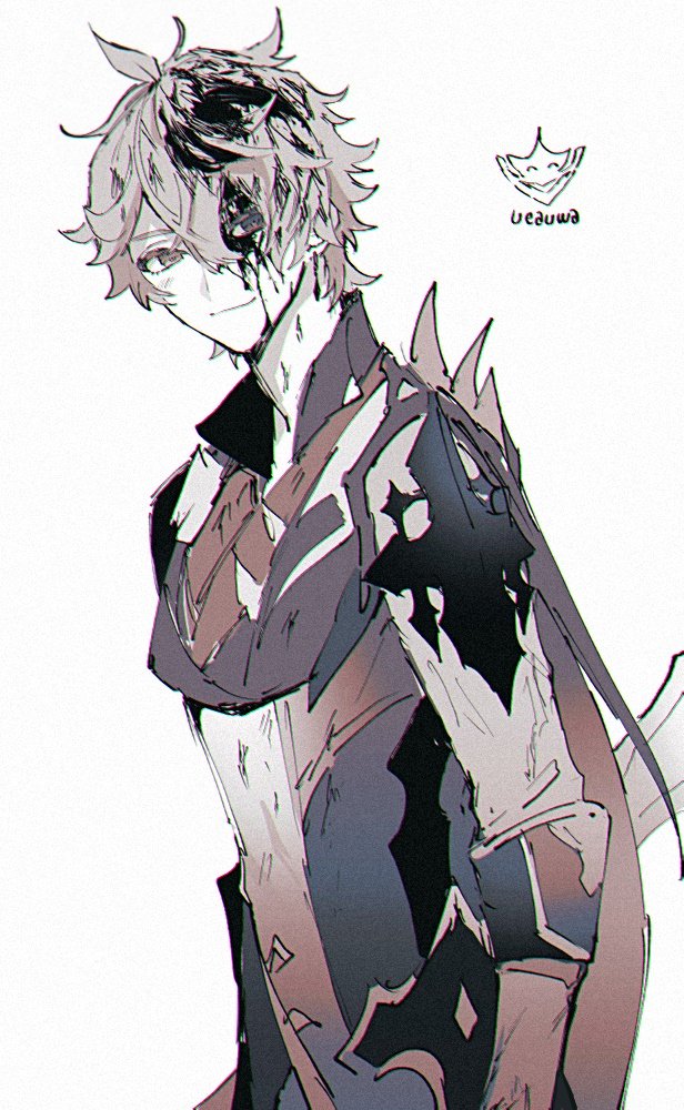 tartaglia (genshin impact) drawn by ueauwa