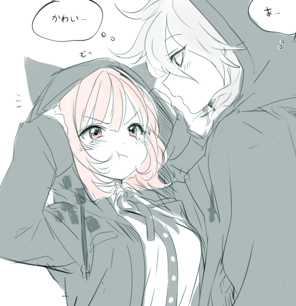 nanami chiaki and komaeda nagito (danganronpa and 2 more) drawn by mery_(yangmalgage)