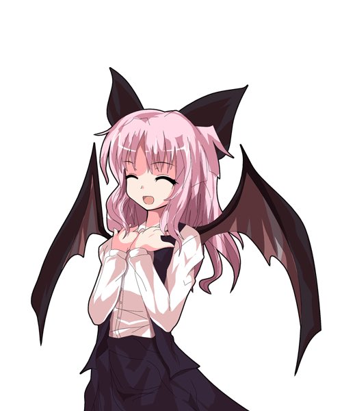 pink-haired makai resident (touhou) drawn by kaoru_(gensou_yuugen-an)