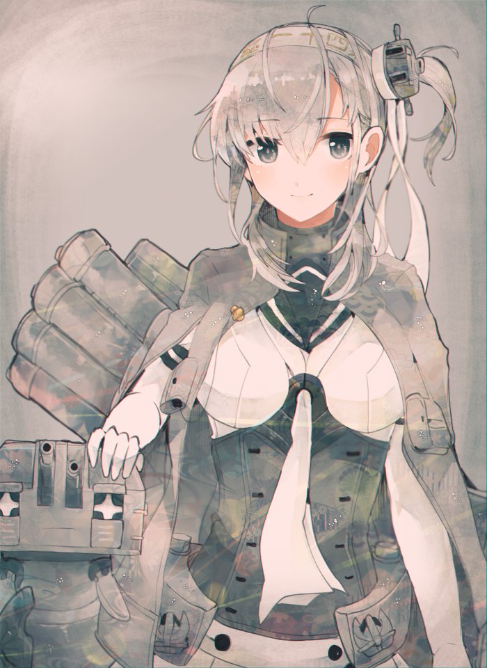 suzutsuki and chou-10cm-hou-chan (kantai collection) drawn by itomugi-kun