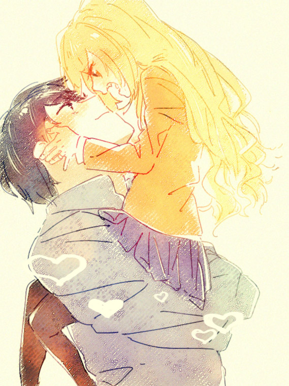 aisaka taiga and takasu ryuuji (toradora!) drawn by chiko_(beroro)