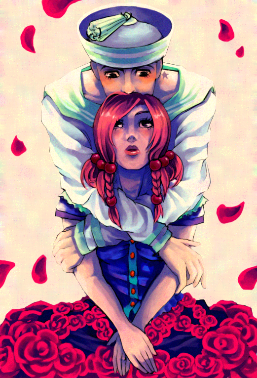 higashikata josuke and hirose yasuho (jojo no kimyou na bouken and 1 more) drawn by atplus