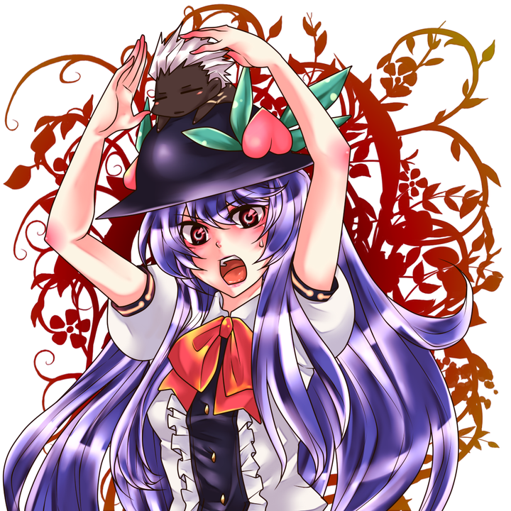 hinanawi tenshi and mukai (touhou and 2 more) drawn by tobi_(discharge_cycle)