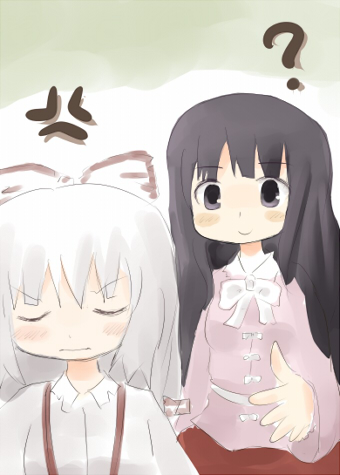 fujiwara no mokou and houraisan kaguya (touhou) drawn by nonbiri