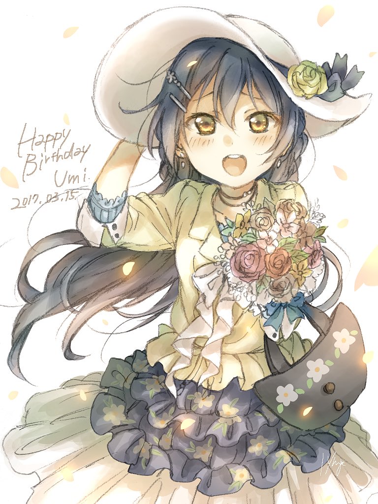 sonoda umi (love live! and 2 more) drawn by haru_hina