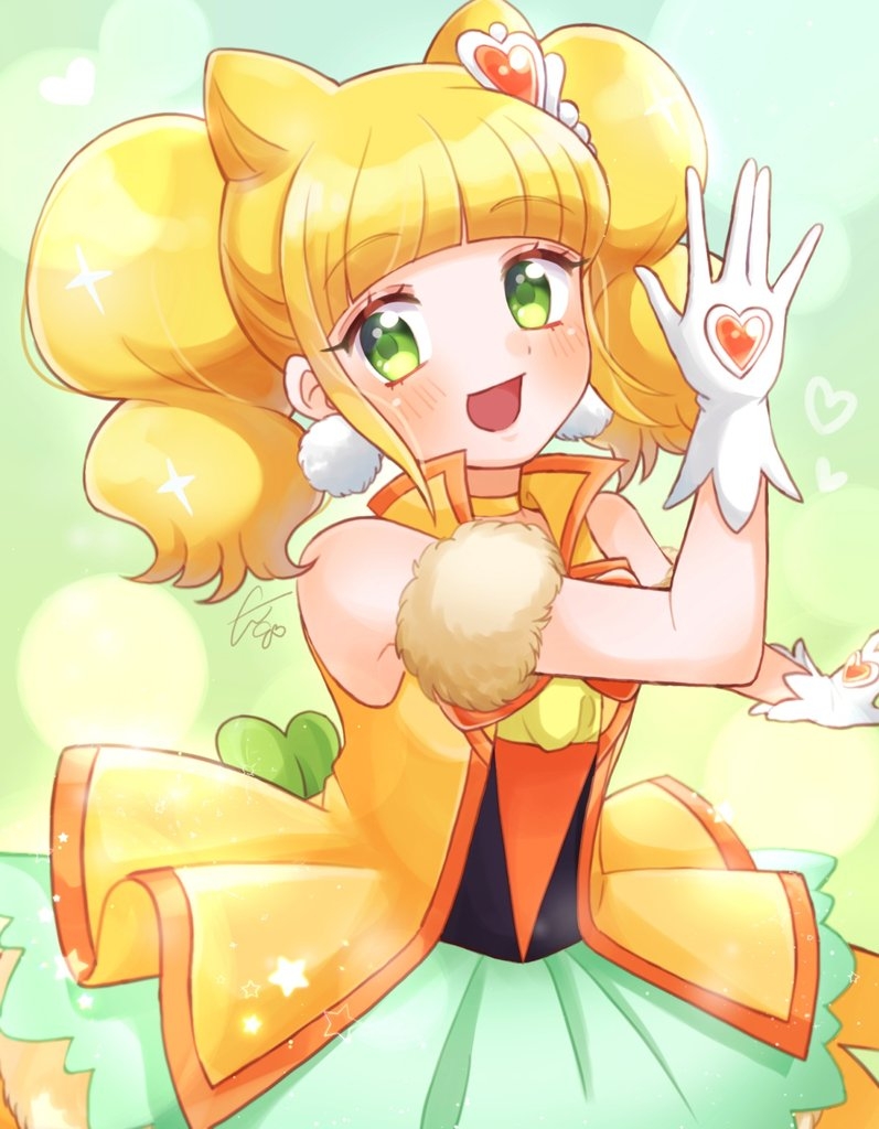 hiramitsu hinata and cure sparkle (precure and 1 more) drawn by anko_maccha