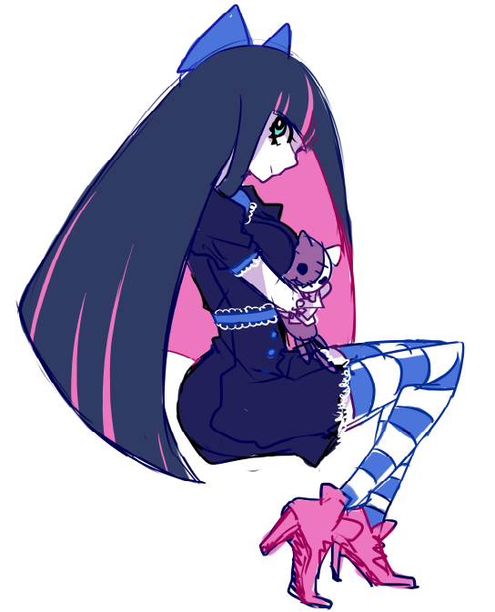 stocking and honekoneko (panty & stocking with garterbelt) drawn by gisu