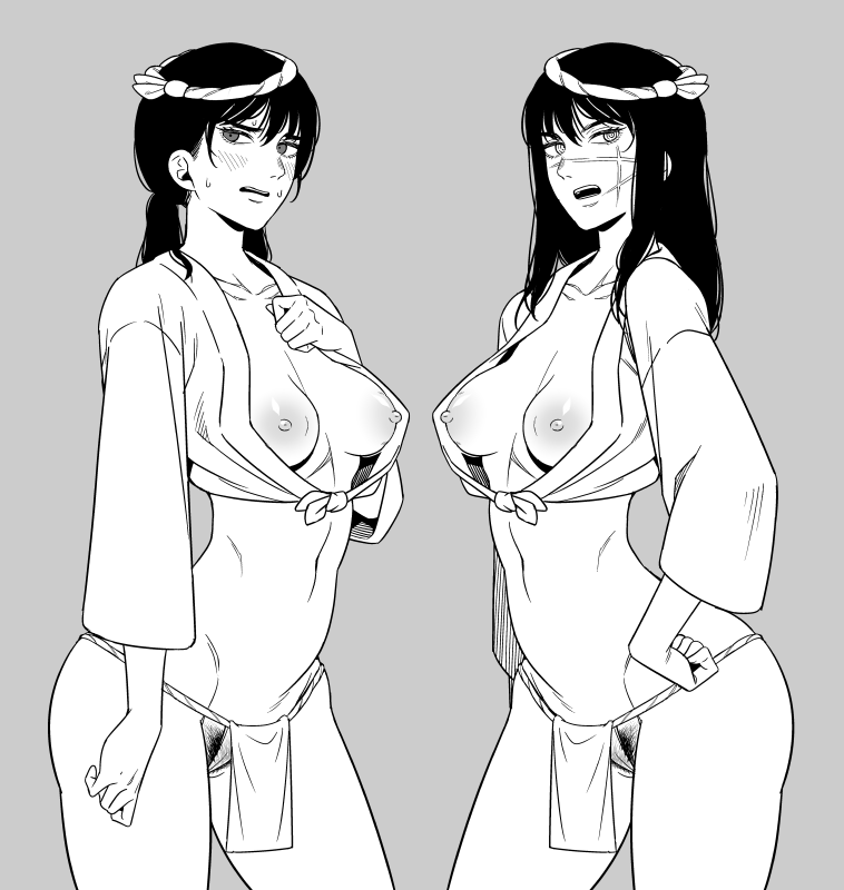 yoru and mitaka asa (chainsaw man) drawn by tesu