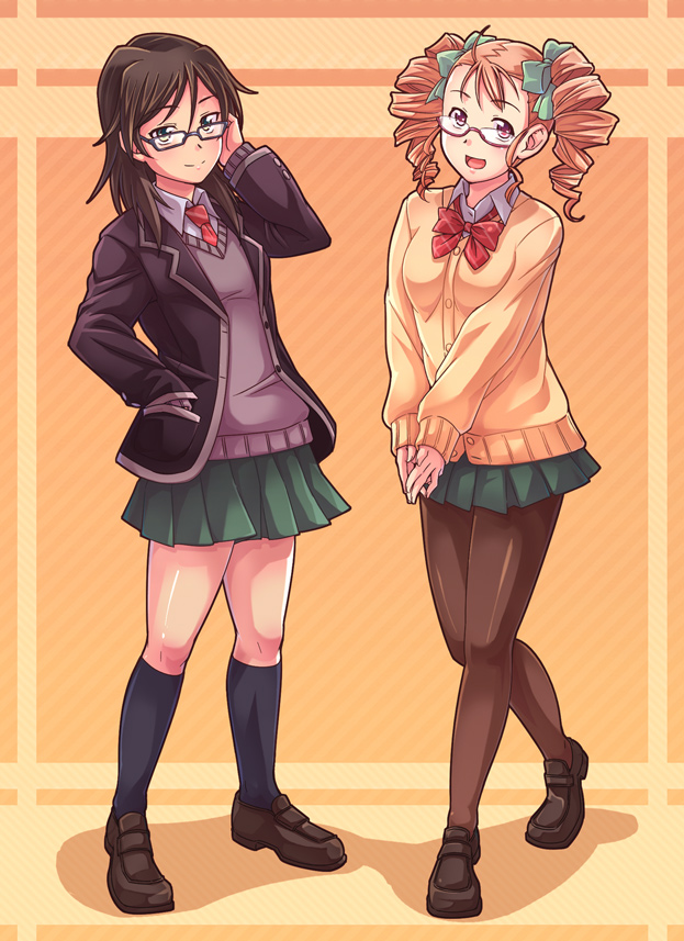 houzumi satsuki and kikuhara komugi (original) drawn by e20