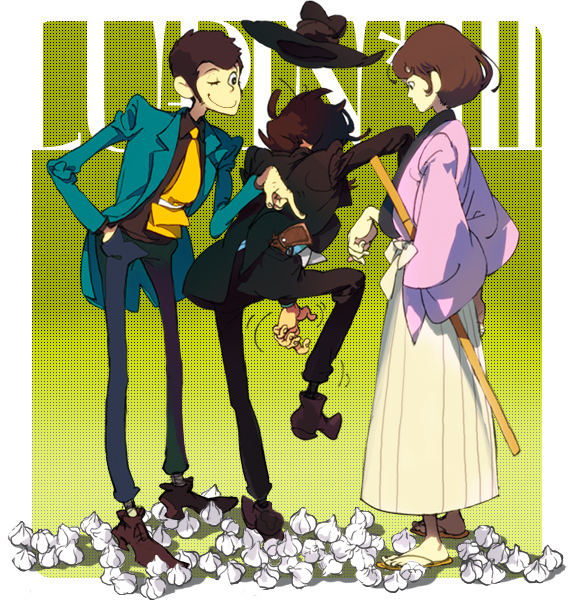arsene lupin iii, jigen daisuke, and ishikawa goemon xiii (lupin iii) drawn by ninton