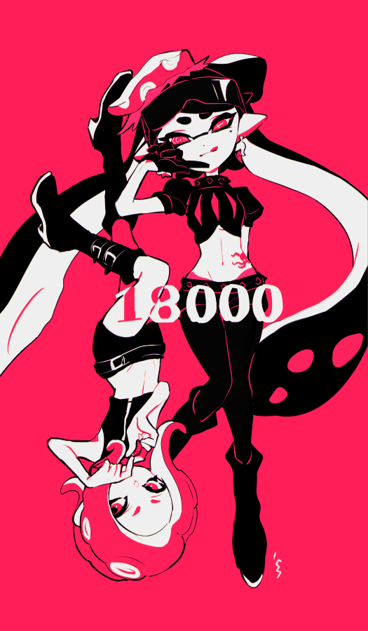 agent 8 and callie (splatoon and 2 more) drawn by imaikuy0