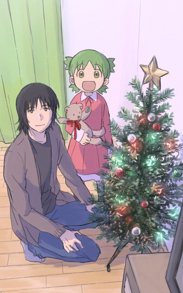koiwai yotsuba and mr. koiwai (yotsubato!) drawn by marutei2