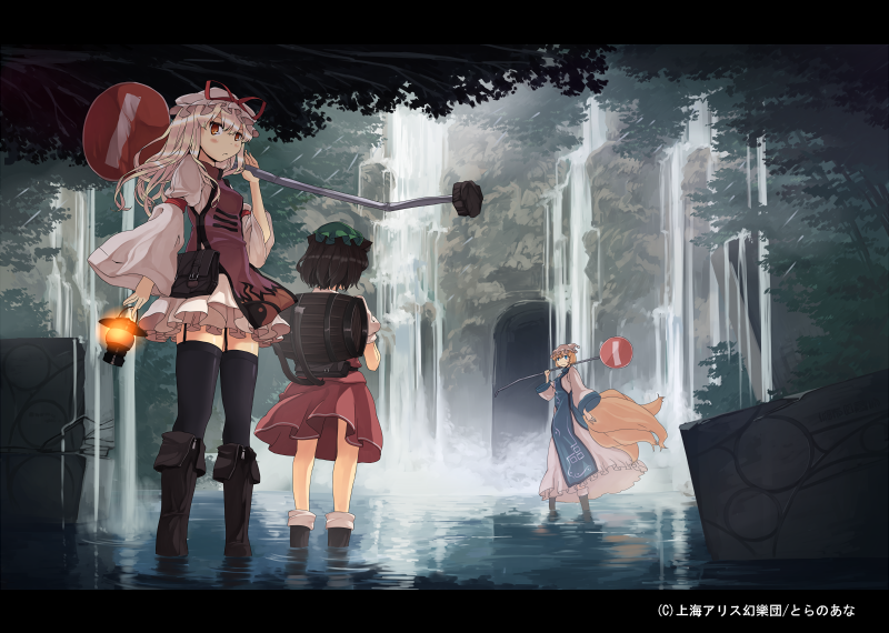 yakumo yukari, yakumo ran, and chen (touhou) drawn by garnet