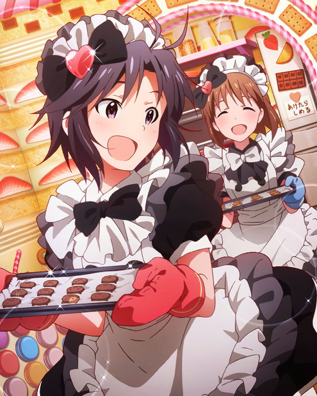 kikuchi makoto and hagiwara yukiho (idolmaster and 1 more)