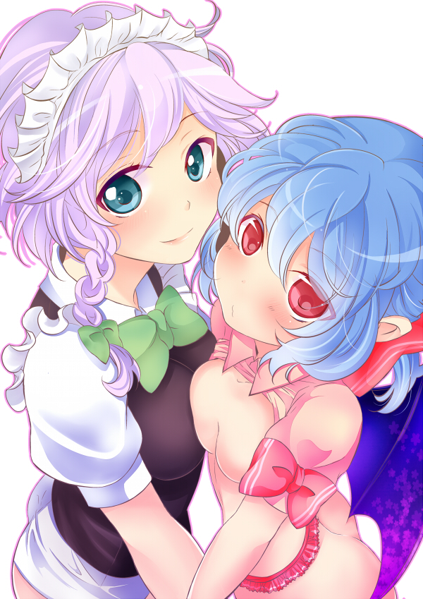 remilia scarlet and izayoi sakuya (touhou) drawn by mike_(mikenekotei)