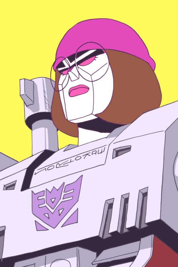 megatron and meg griffin (transformers and 2 more) drawn by makoto_ono